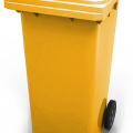 Передвижной мусорный контейнер 120л Арт.23.С29 (желтый) /040874/